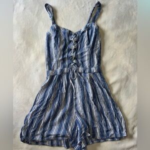 Hollister Womens Striped Romper XS